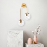 Wandlamp Jewel 2-Lichts Shiny Goud