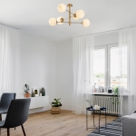 Hanglamp Arge Glas Goud 6-Lichts