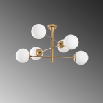 Hanglamp Arge Glas Goud 6-Lichts