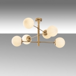 Hanglamp Arge Glas Goud 6-Lichts