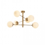 Hanglamp Arge Glas Goud 6-Lichts