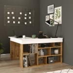 Hoekbureau Catania Melamine Atlantic Pine Wit