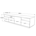 Tv-Meubel Faroe Melamine Naturel Antraciet