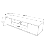 Tv-Meubel Faroe Melamine Wit