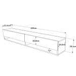 Tv-Meubel Hangend Faroe Melamine Naturel