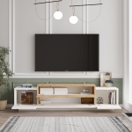 Tv-Meubel Fidschi Melamine Felt Wit