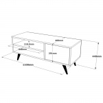 Tv-meubel Mutlu Naturel 110cm