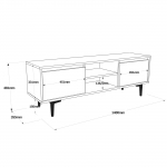 Tv-meubel Arikaya Felt Melamine Antraciet