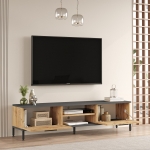 Tv-meubel Ciftlik Melamine Naturel Antraciet 160cm