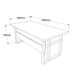 Kantoor Meubels Set Minas Melamine Barok Antraciet