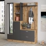 Garderobemeubel Didim Melamine Atlantic Pine Antraciet