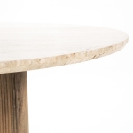 Eleonora Eettafel Sara Mangohout & Travertin Beige Ø130cm