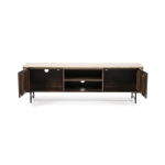 Eleonora Tv-Meubel Lio 2-Deurs Mangohout & Travertin Beige 170cm