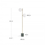 Kave Home Vloerlamp Lonela Marmer Groen