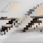 Eettafel Aya Donkerbruin Deens Ovaal 180cm - Giga Meubel