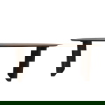 Eettafel Aya Donkerbruin Deens Ovaal 180cm - Giga Meubel