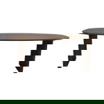 Eettafel Aya Donkerbruin Deens Ovaal 180cm - Giga Meubel