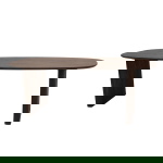 Eettafel Aya Donkerbruin Deens Ovaal 180cm - Giga Meubel