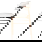 Barstoel Alexia Beige/Walnoot - Giga Meubel