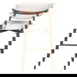 Barstoel Alexia Beige/Walnoot - Giga Meubel