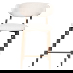 Barstoel Alexia Beige/Walnoot - Giga Meubel