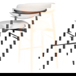 Barstoel Alexia Beige/Walnoot - Giga Meubel
