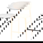 Barstoel Alexia Beige/Walnoot - Giga Meubel