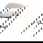 Barstoel Mila Beige/Walnoot - Giga Meubel