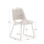 Kave Home Eetkamerstoel Zahara Beige