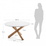 Kave Home Tafel Lotus Wit Ø120cm