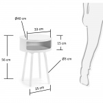 Kave Home Nachtkastje Kurb B Ø40cm Wit