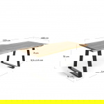 Kave Home Tafel Alaia Massief Acaciahout Naturel 220x100cm