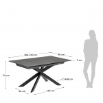 Kave Home Uitschuifbare Tafel Atminda Porselein 160 (210)x90cm