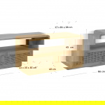 Kave Home Badkamermeubel Sabiela Massief Teakhout 86x45cm