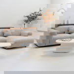 Chaise Longue Bank Dijon 3-zits Rechts Beige - Giga Meubel