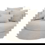 DÉJA Draaifauteuil Miles Beige Rond