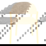 DÉJA Eetkamerstoel Uppsala Taupe/Naturel Eiken