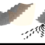 DÉJA Eetkamerstoel Zayn Taupe/Zwart Draaibaar