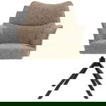 DÉJA Eetkamerstoel Zayn Taupe/Zwart Draaibaar