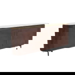 Dressoir Amber Donkerbruin Travertin 200cm - Giga Meubel