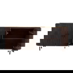 Dressoir Amber Donkerbruin Travertin 200cm - Giga Meubel
