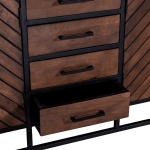 Dressoir Isa Bruin Visgraat Groot Mangohout - Giga Meubel