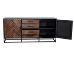 Dressoir Isa Bruin Visgraat Klein Mangohout - Giga Meubel