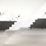 LABEL51 Dressoir Oliva Zwart Eiken 220cm