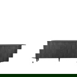LABEL51 Dressoir Oliva Zwart Eiken 220cm