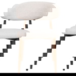 Eetkamerstoel Alexia Beige/Walnoot - Giga Meubel