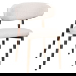 Eetkamerstoel Alexia Beige/Walnoot - Giga Meubel