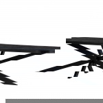 Eettafel Barn Ovaal Zwart Mangohout 300cm - Giga Meubel