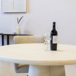 Eettafel Boaz Rond Beige 120cm - Giga Meubel