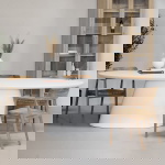 Eettafel Cleo Ovaal Wit 160cm - Giga Meubel